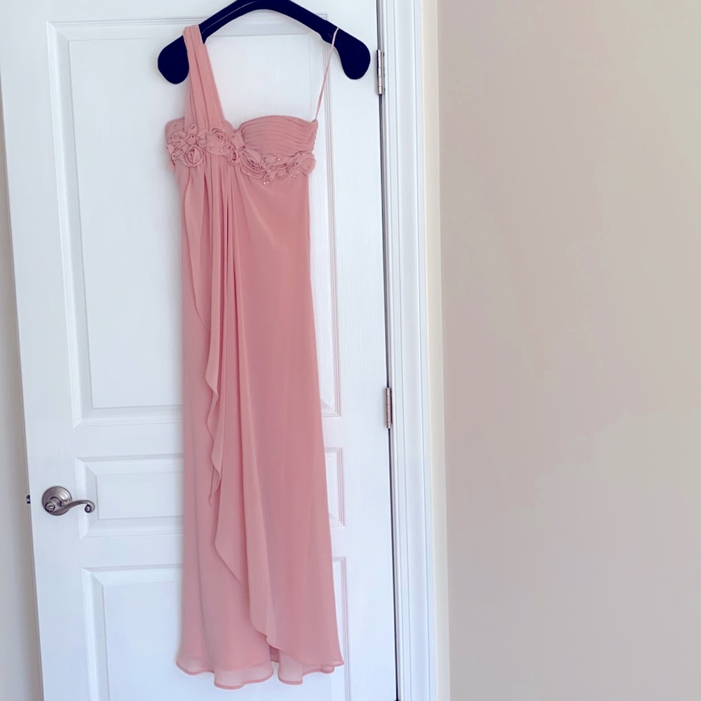 Light Pink One Shoulder Gown